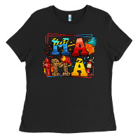 Black leopard frame firefighter mama Mother's Day Ladies Tee - LillyAllenDesigns