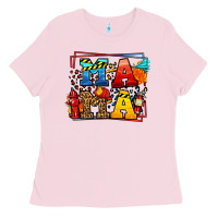 Bubblegum Pink leopard frame firefighter mama Mother's Day Ladies Tee - LillyAllenDesigns