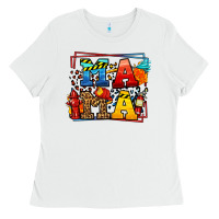 White leopard frame firefighter mama Mother's Day Ladies Tee - LillyAllenDesigns