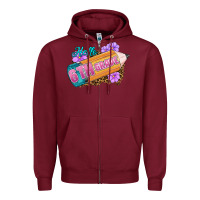 Burgundy hello 6th grade Zipper Hoodie - RanaPortraitStore