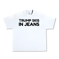 White trump skis in jeans Urban Heavy Tee - artisFamous