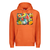 Carrot summer fruits background Premium Hoodie - BarkalooDesign
