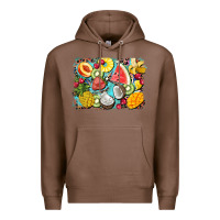 Chestnut summer fruits background Premium Hoodie - BarkalooDesign