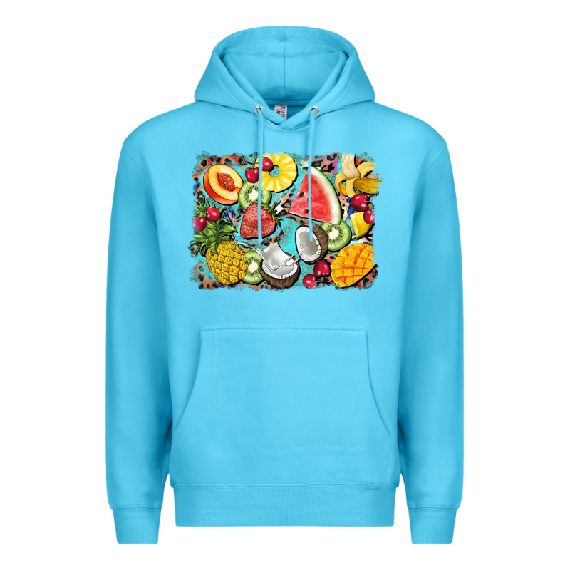 Summer Fruits Background Premium Hoodie by BarkalooDesign | Teevron