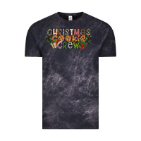 Cloud Black christmas cookie crew Vintage Tee - CowhideDigitalArt