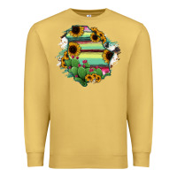 Antique Gold Chihuahua State Of Mexico Map Premium Sweatshirt - RanaPortraitStore