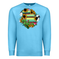 Ocean Blue Chihuahua State Of Mexico Map Premium Sweatshirt - RanaPortraitStore