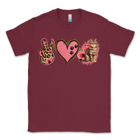 Burgundy Peace Love Cats Classic Tee - Jasminsmagicworld