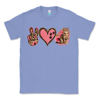 Colony Blue Peace Love Cats Classic Tee - Jasminsmagicworld