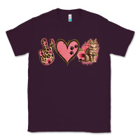 Plum Peace Love Cats Classic Tee - Jasminsmagicworld