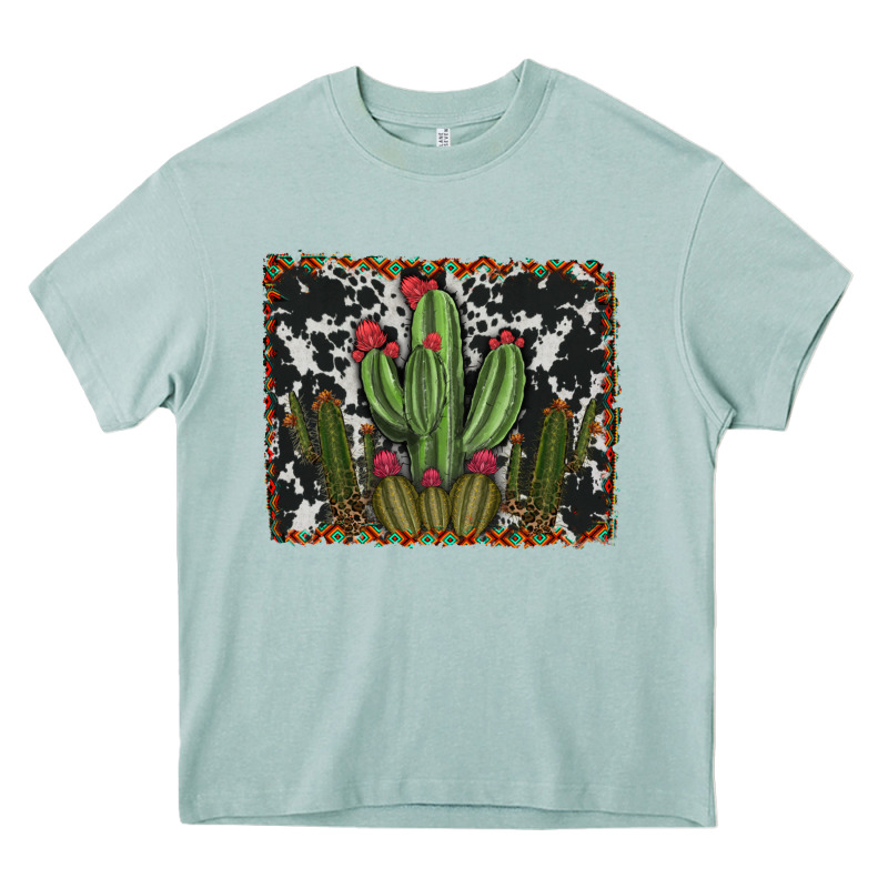 Aztec Cowhide Cacti Heavy Core Tee by RanaPortraitStore | Teevron