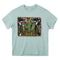 Arona aztec cowhide cacti Heavy Core Tee - RanaPortraitStore