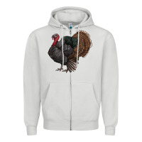 Dove Grey gobble Zipper Hoodie - RanaPortraitStore