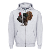 Heather Grey gobble Zipper Hoodie - RanaPortraitStore