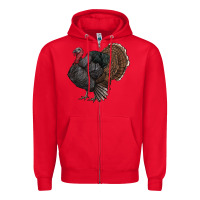 Red gobble Zipper Hoodie - RanaPortraitStore