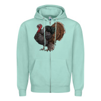 Seafoam gobble Zipper Hoodie - RanaPortraitStore