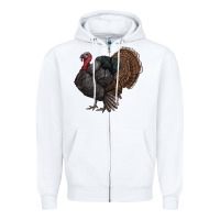 White gobble Zipper Hoodie - RanaPortraitStore
