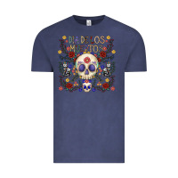 Vintage Denim dia de los muertos Vintage Tee - CowhideDigitalArt
