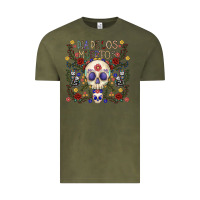 Vintage Olive dia de los muertos Vintage Tee - CowhideDigitalArt