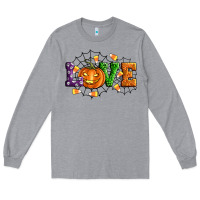 Heather Grey Halloween Love Long Sleeve Tee - Artiststas