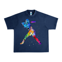 Navy girl's softball Urban Heavy Tee - artisFamous