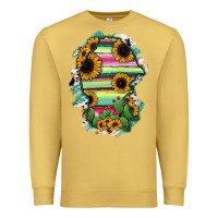 Antique Gold Coahuila State Of Mexico Map Premium Sweatshirt - RanaPortraitStore