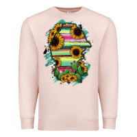 Pale Pink Coahuila State Of Mexico Map Premium Sweatshirt - RanaPortraitStore
