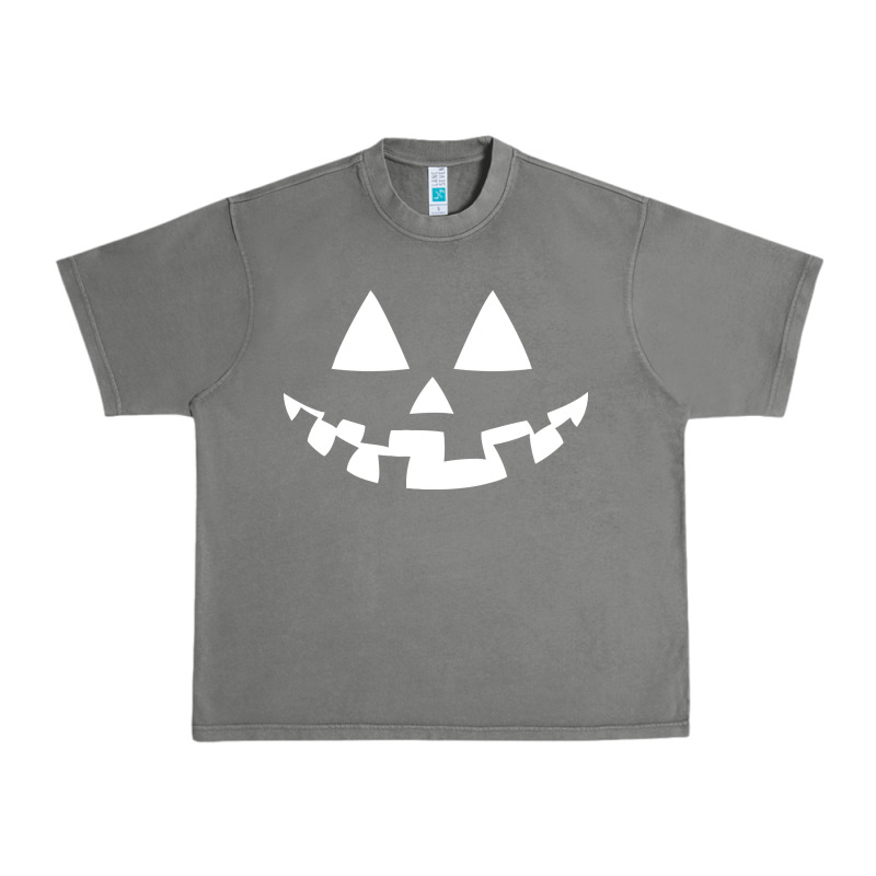 Halloween Jack O Lantern (white) Urban Heavy Tee by artisFamous | Teevron
