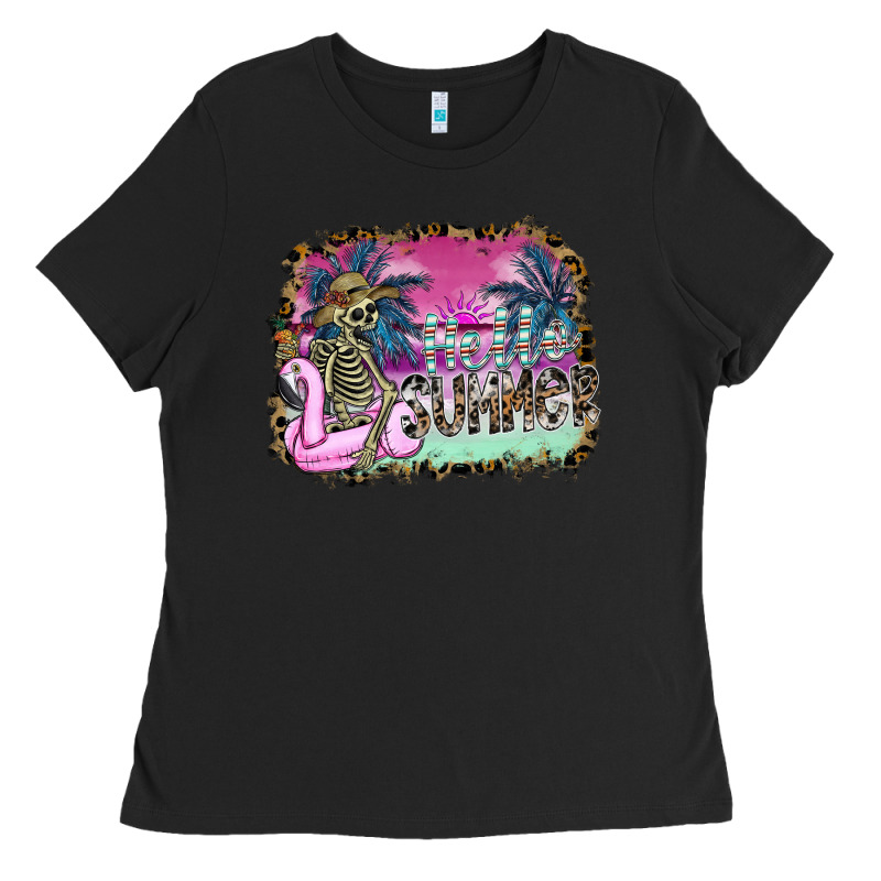 Hello Summer Ladies Tee by SublimationCraftShop | Teevron