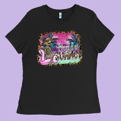 Hello Summer Ladies Tee Designed By Sublimationcraftshop