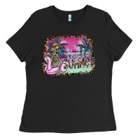 Black hello summer Ladies Tee - SublimationCraftShop