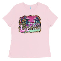 Bubblegum Pink hello summer Ladies Tee - SublimationCraftShop