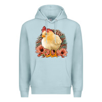 Blue Mist Chick With Flowers Feopard Premium Hoodie - Jasminsmagicworld