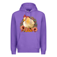 Purple Chick With Flowers Feopard Premium Hoodie - Jasminsmagicworld