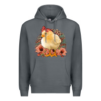Rock Chick With Flowers Feopard Premium Hoodie - Jasminsmagicworld