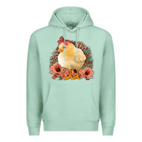 Seafoam Chick With Flowers Feopard Premium Hoodie - Jasminsmagicworld