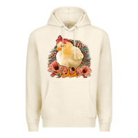 Tofu Chick With Flowers Feopard Premium Hoodie - Jasminsmagicworld