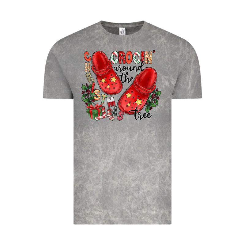 Christmas Crocin Around The Tree Vintage Tee by CowhideDigitalArt | Teevron