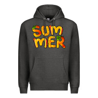Charcoal Heather summer mango Premium Hoodie - BarkalooDesign