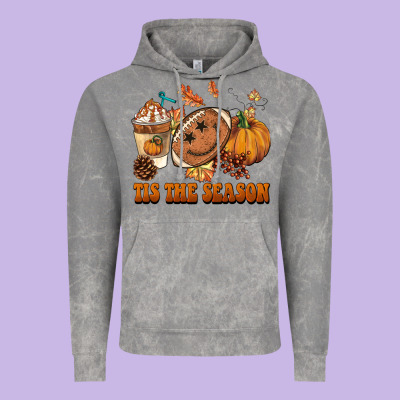 Tis The Season Football Vintage Hoodie Designed By Barkaloodesign