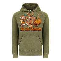 Vintage Olive tis the season football Vintage Hoodie - BarkalooDesign