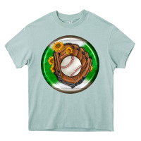 Arona baseball with sunflower round earrings Heavy Core Tee - BundleAndBundleShop