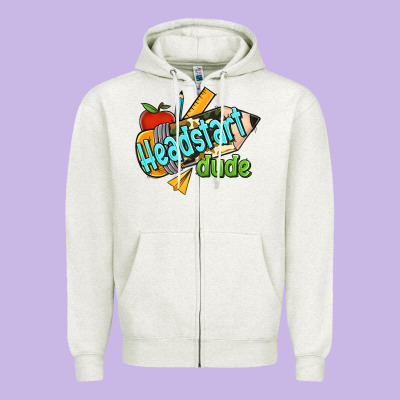 Headstart Dude Zipper Hoodie Designed By Ranaportraitstore