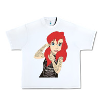 White ariel tatoo Urban Heavy Tee - artisFamous