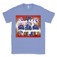 Colony Blue Western Happy Fourth Of July Classic Tee - FaDigitalArtStudio