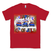 Red Western Happy Fourth Of July Classic Tee - FaDigitalArtStudio