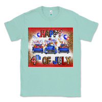 Seafoam Western Happy Fourth Of July Classic Tee - FaDigitalArtStudio