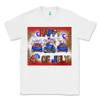 White Western Happy Fourth Of July Classic Tee - FaDigitalArtStudio
