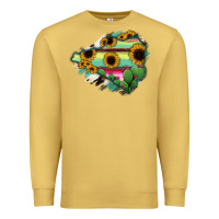 Antique Gold Colima State Of Mexico Map Premium Sweatshirt - RanaPortraitStore