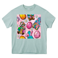 Arona Easter Gnomies Seamless Pattern Heavy Core Tee - BundleAndBundleShop
